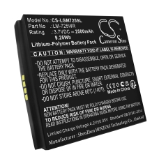 Compatible battery replacement for LG LM-725WR