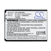 CS-LKD620SL<br />Batteries for   replaces battery EAC62258801