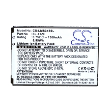 Compatible battery replacement for LG BL-41ZH,BL-41ZHB,EAC62378407,EAC62778201