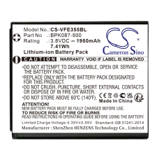 Compatible battery replacement for Verifone BPK087-500,BPK087-500-01-A