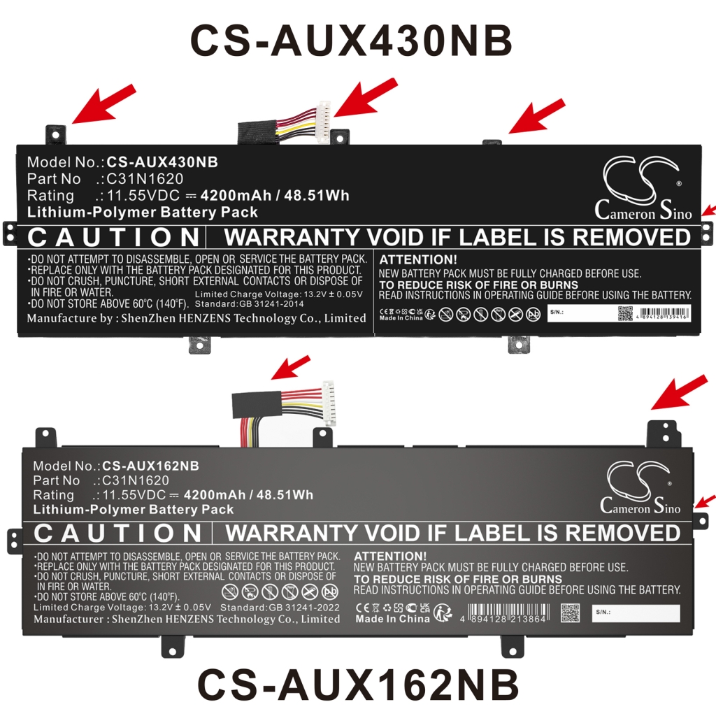 Baterie do notebooků Asus ux430uar