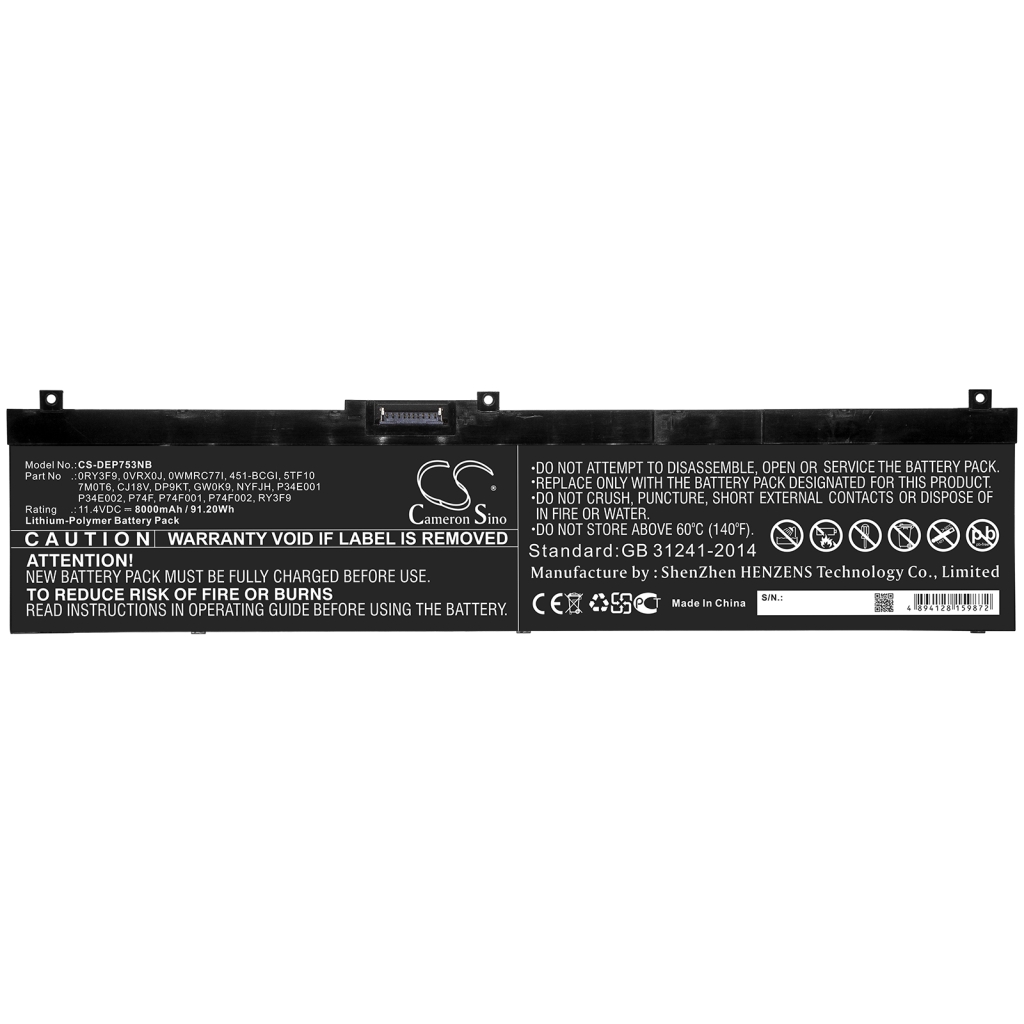 Baterie do notebooků DELL Precision 7540