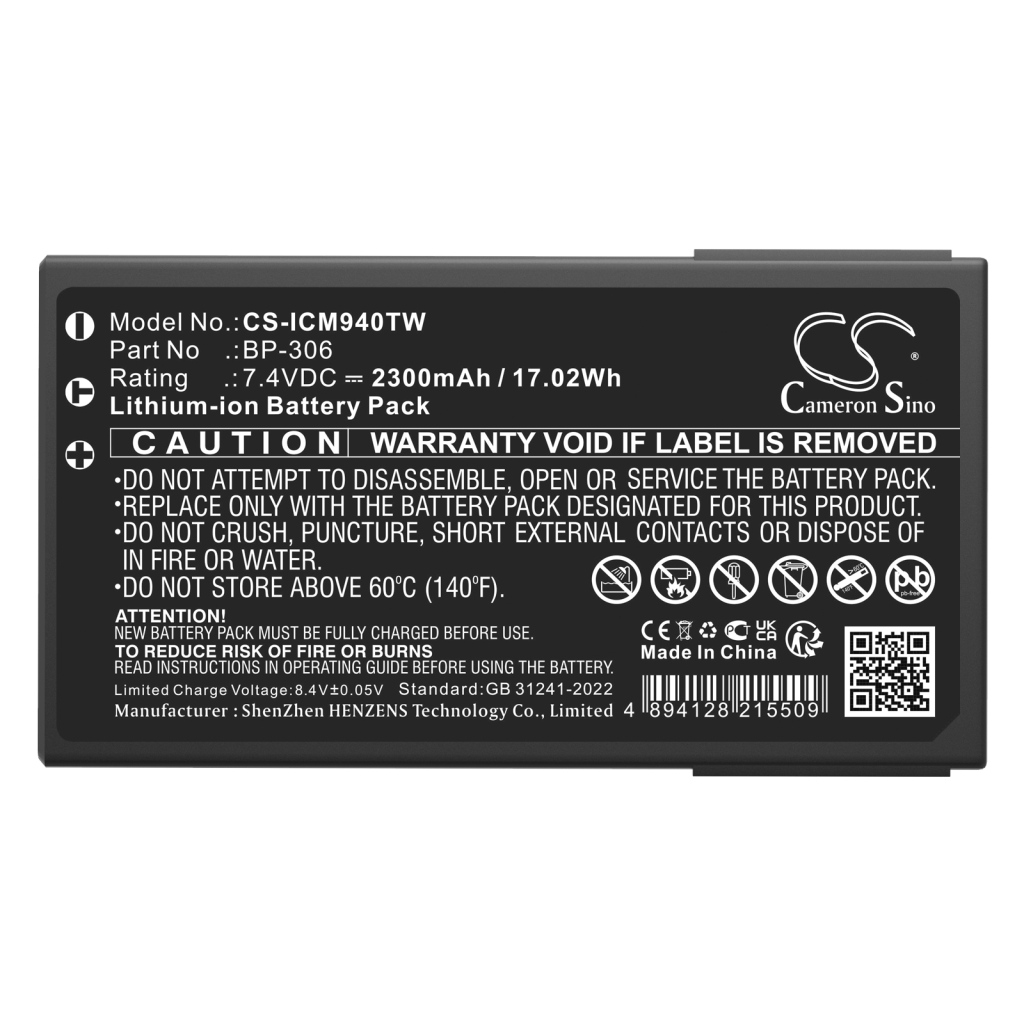 Baterie do vysílaček Icom CS-ICM940TW