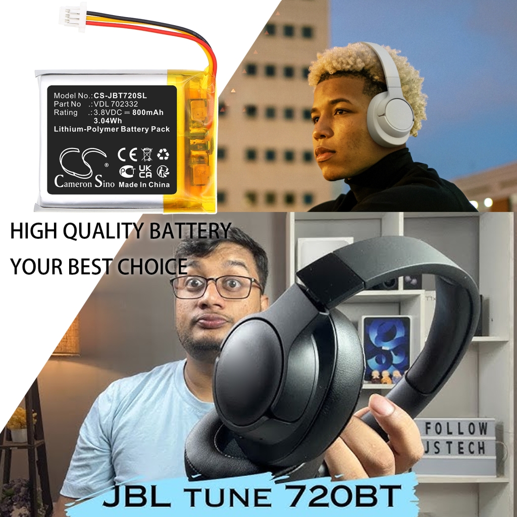 Baterie do bezdrátových sluchátek a headsetů Jbl CS-JBT720SL