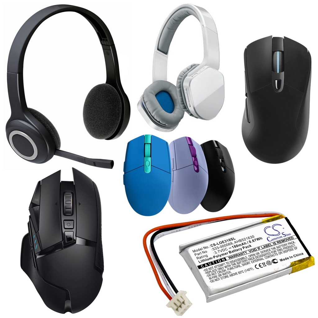 Baterie do bezdrátových sluchátek a headsetů Logitech MX Vertical