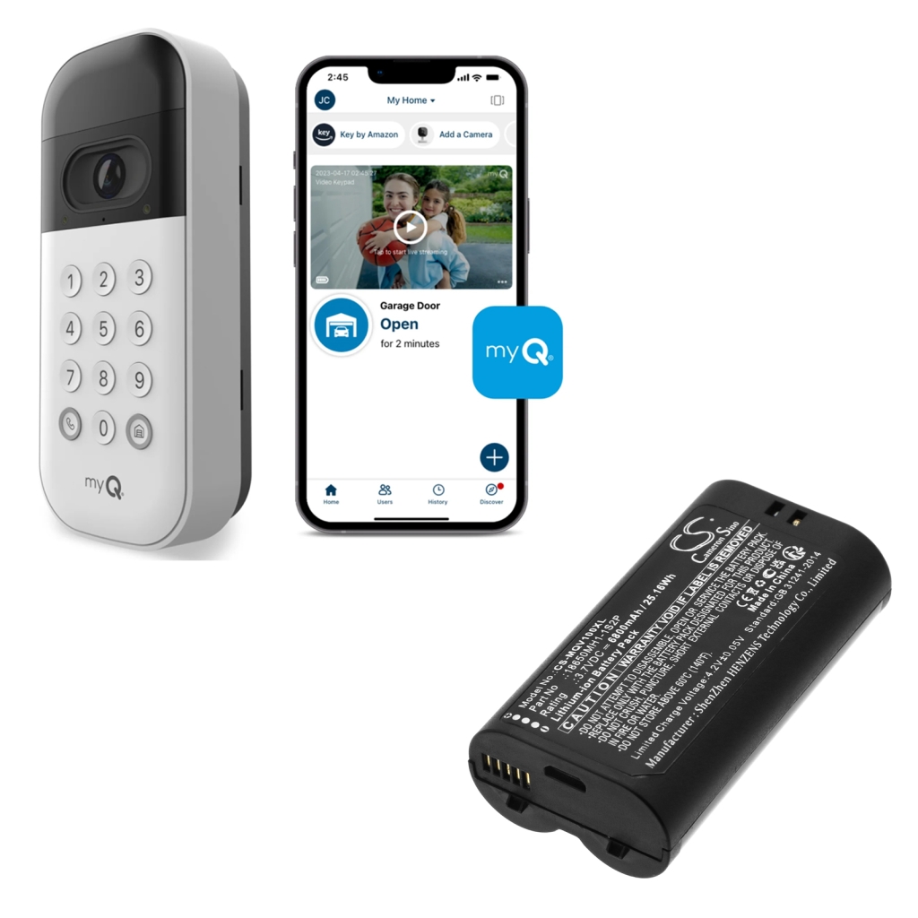 Baterie do zabezpečení domácnosti Myq SMART GARAGE VIDEO KEYPAD