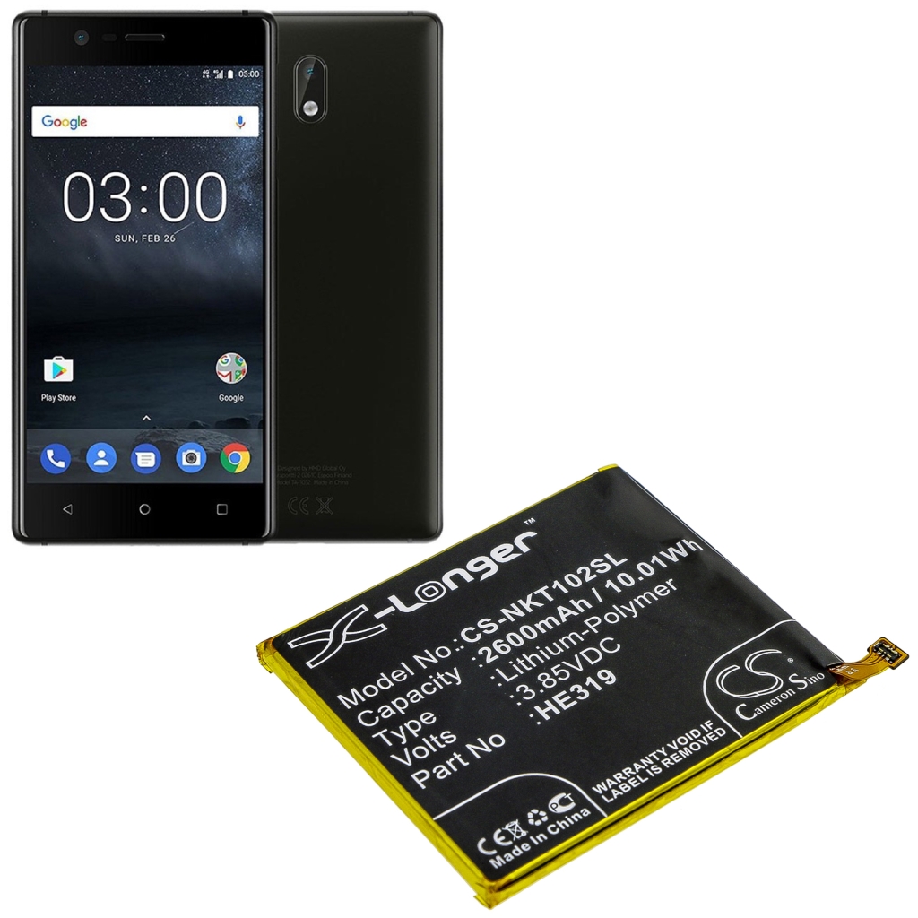 Baterie kompatibilní s Nokia Nokia 3 CS-NKT102SL