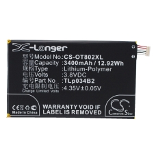 Kompatibilní náhrada baterie za Alcatel TLP034B1,TLP034B2