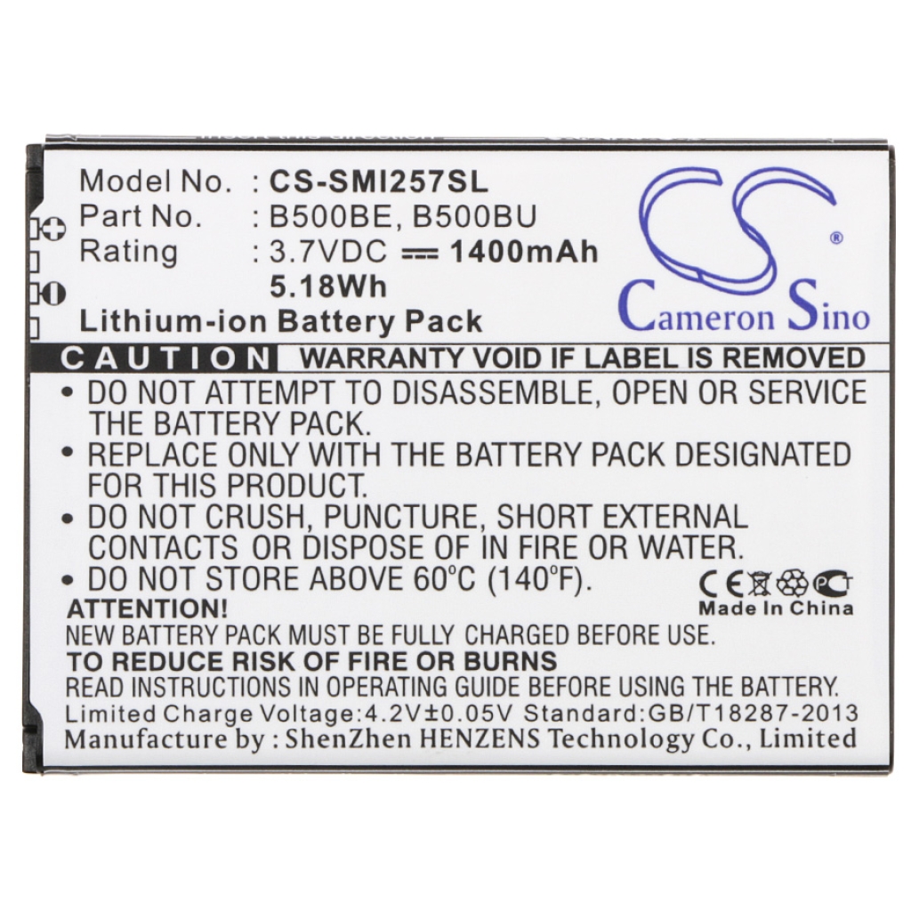 Baterie kompatibilní s Samsung Galaxy S4 Mini S4 Mini Duos S4 Mini LTE CS-SMI257SL