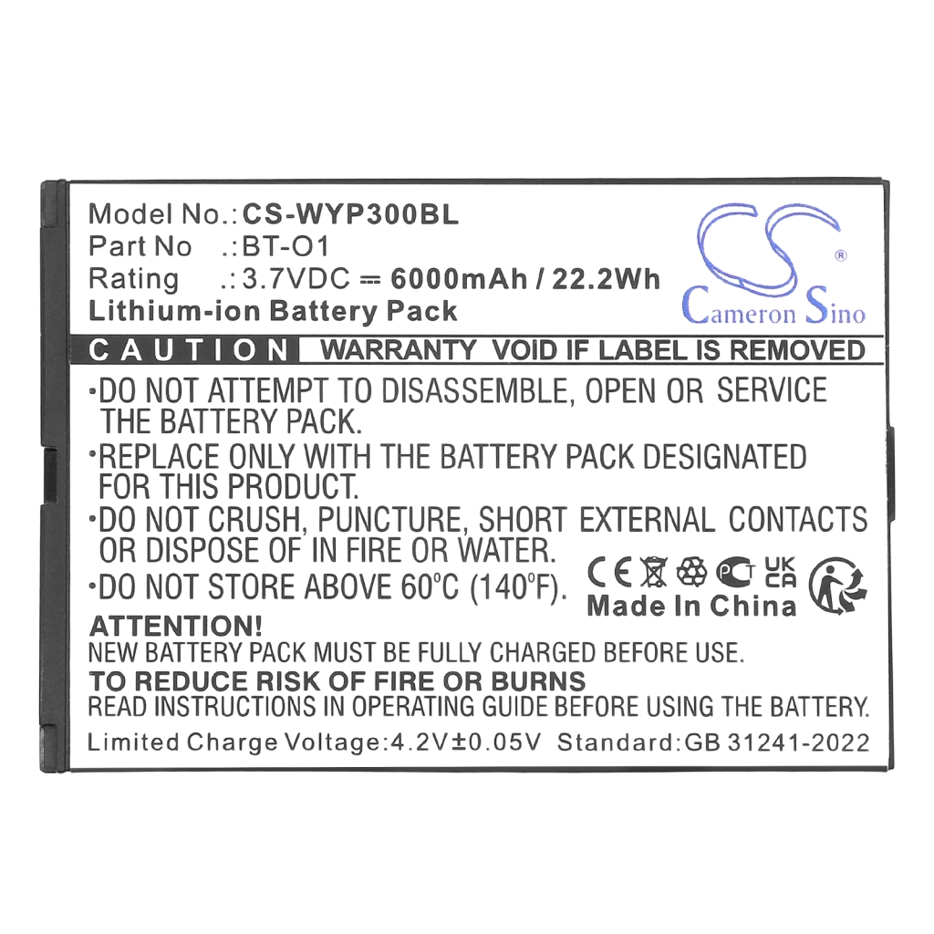 Baterie do platebních terminálů Wiseasy CS-WYP300BL