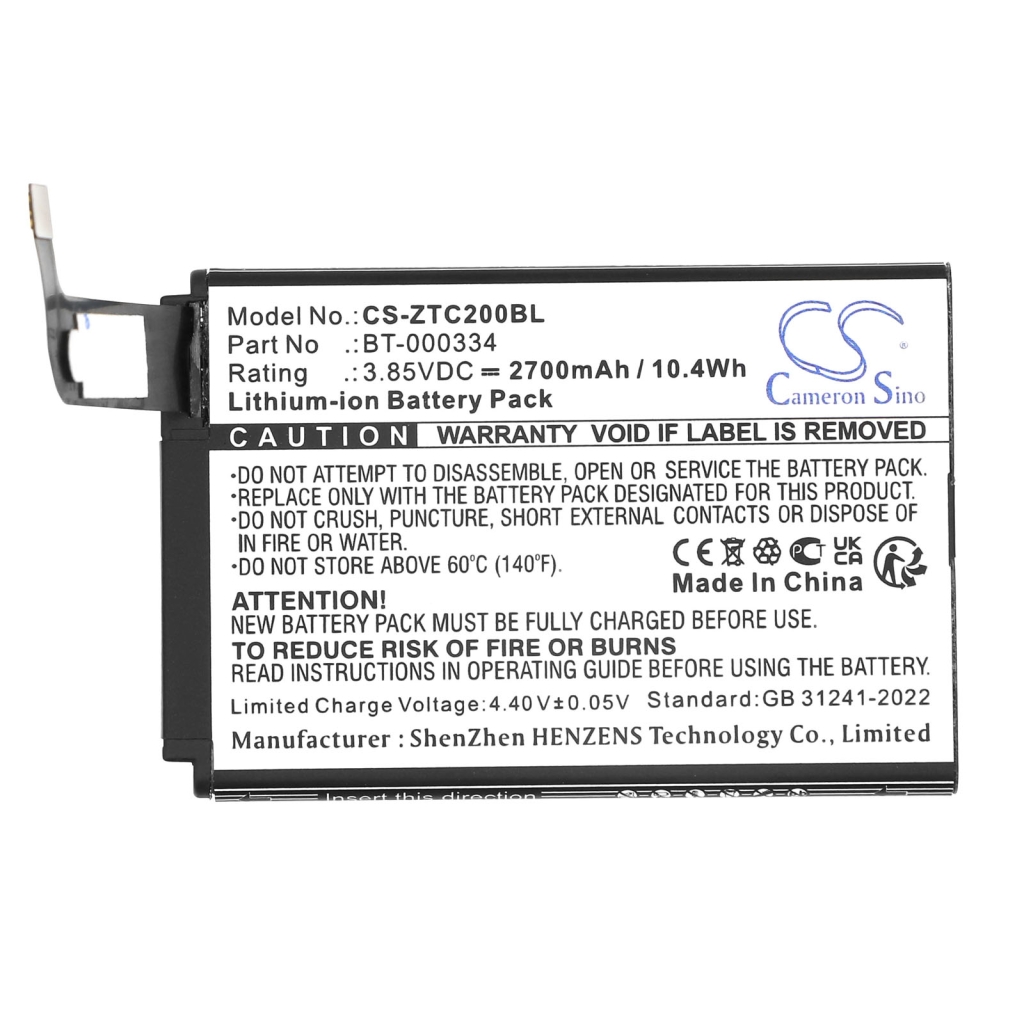 Baterie do skenerů Zebra CS-ZTC200BL