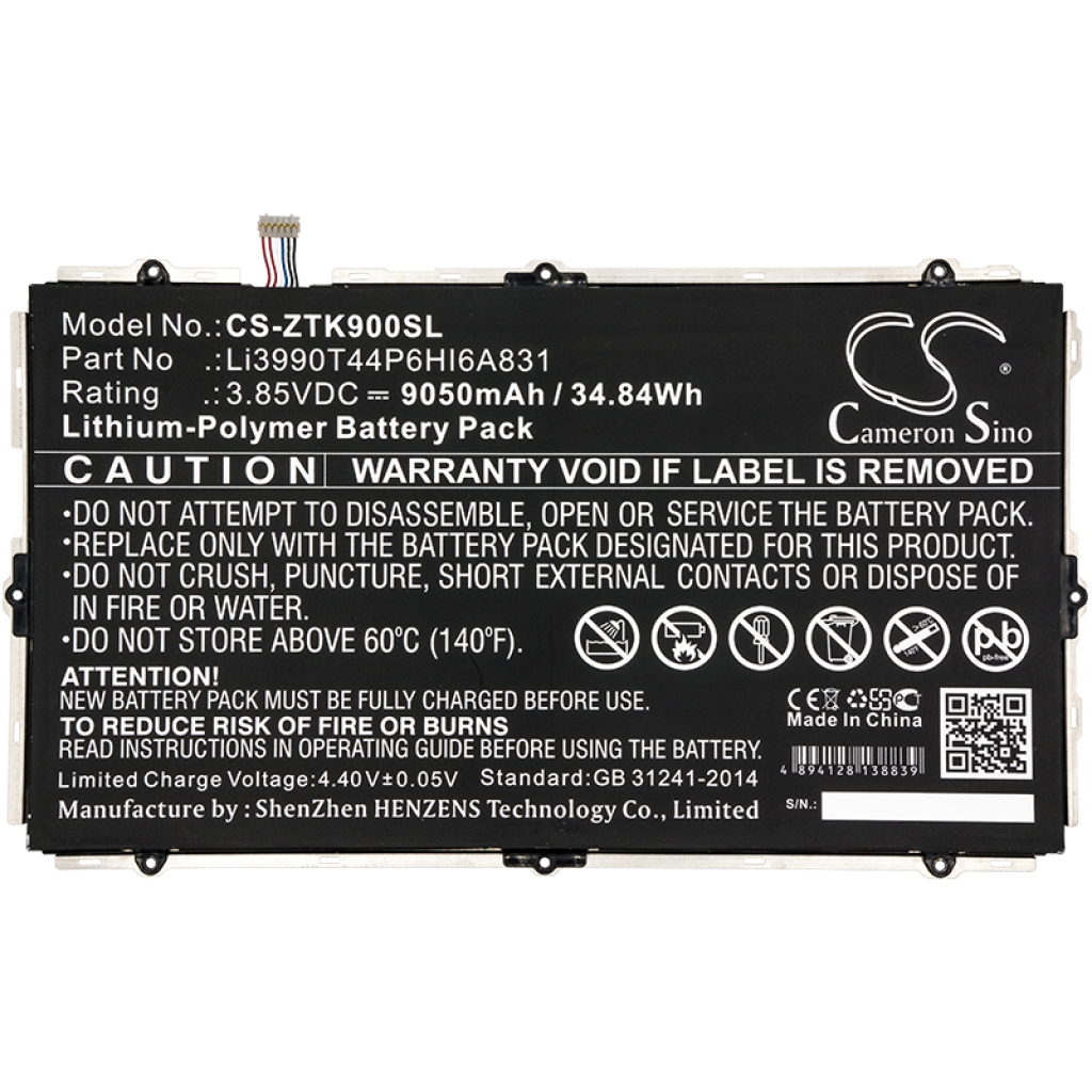 Baterie do tabletů ZTE CS-ZTK900SL