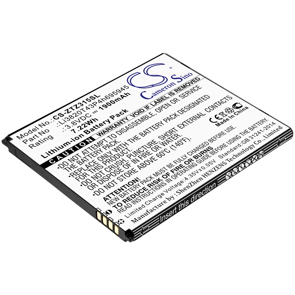 Baterie do mobilů ZTE CS-ZTZ315SL