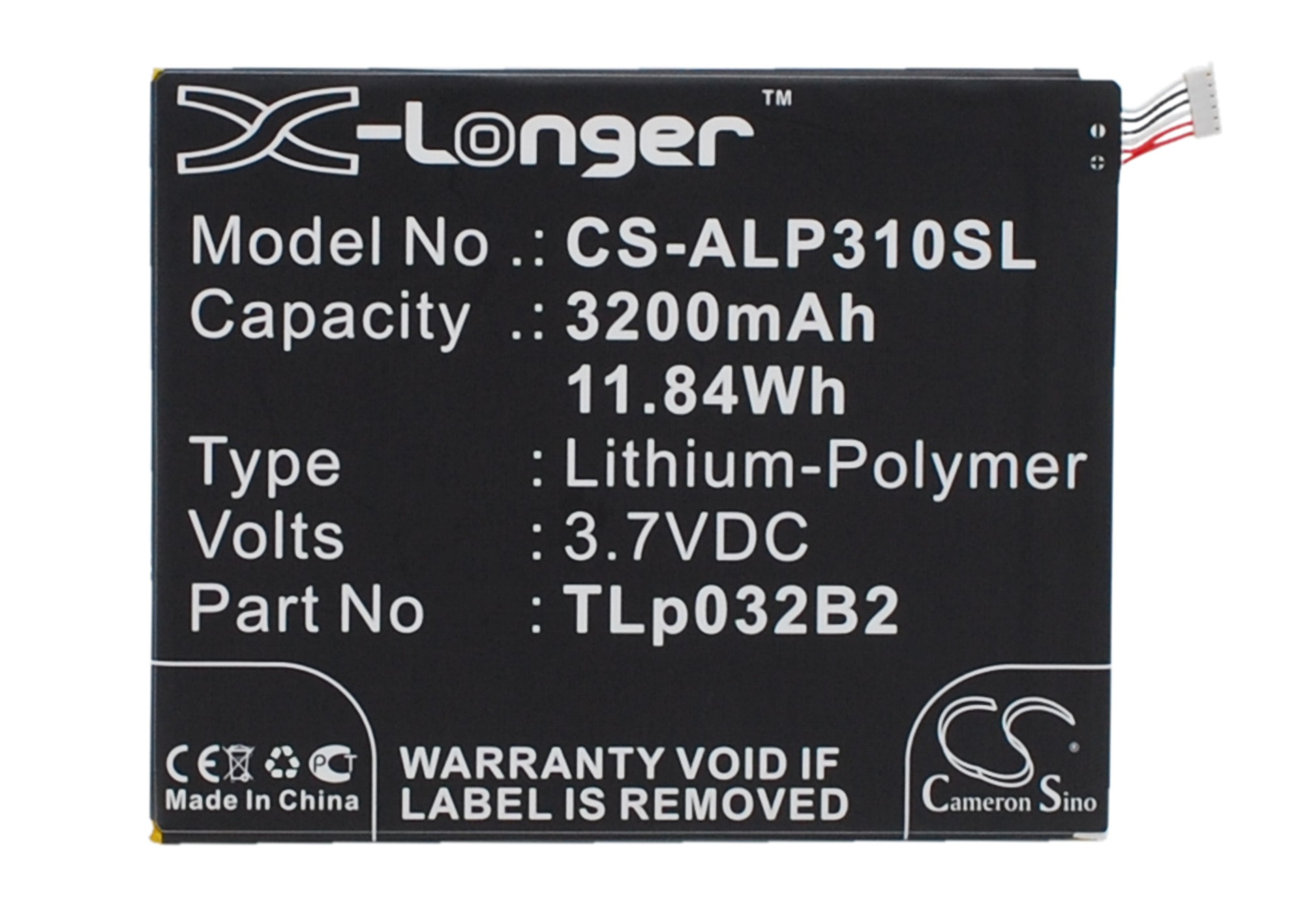 Cameron Sino CS-ALP310SL 3.7V Li-Polymer 3200mAh černá - neoriginální