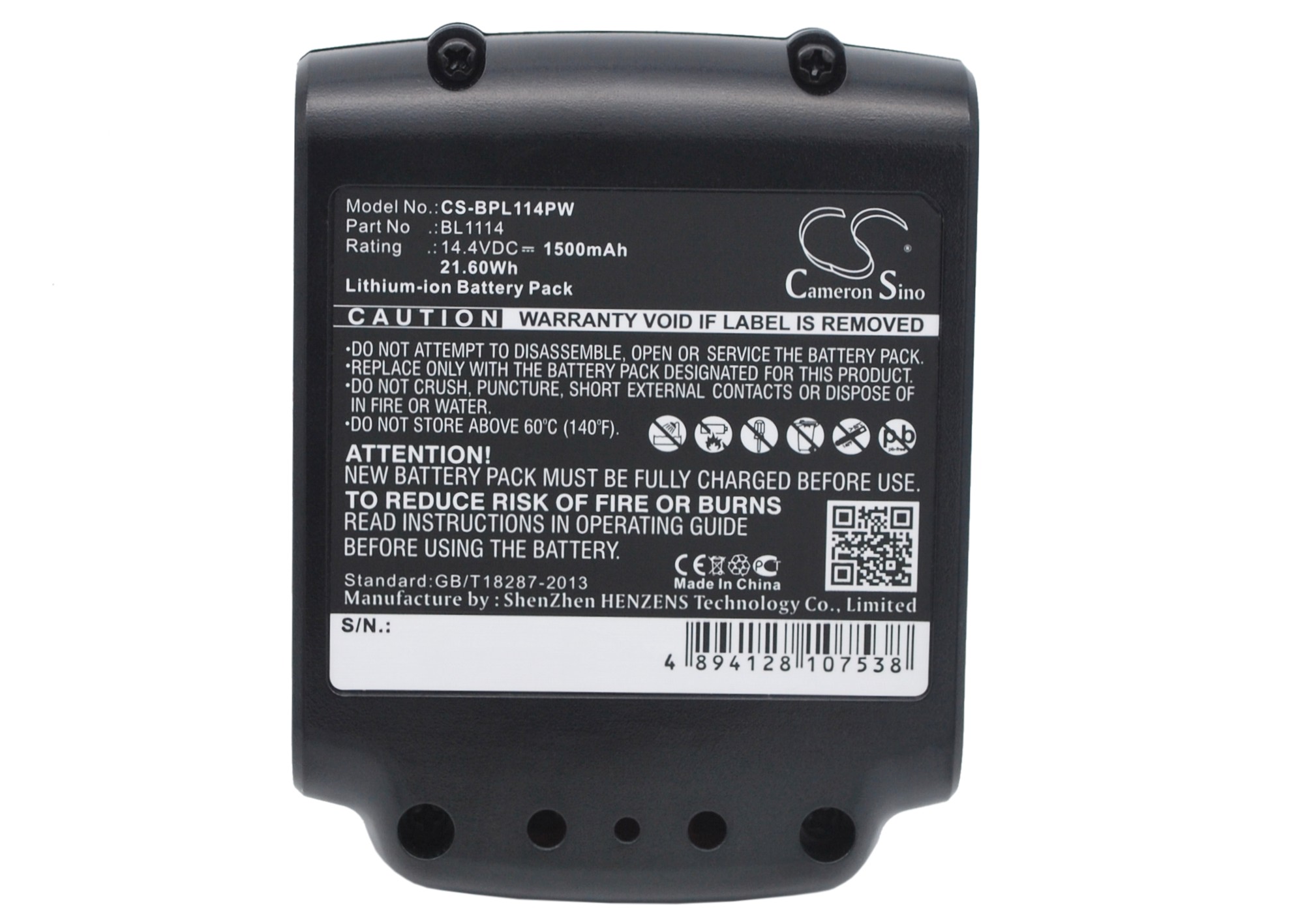 Cameron Sino CS-BPL114PW 14.4V Li-ion 1500mAh černá - neoriginální