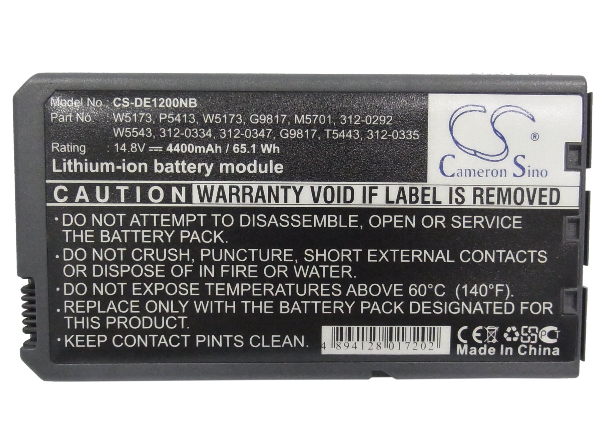 Cameron Sino CS-DE1200NB 14.8V Li-ion 4400mAh černá - neoriginální