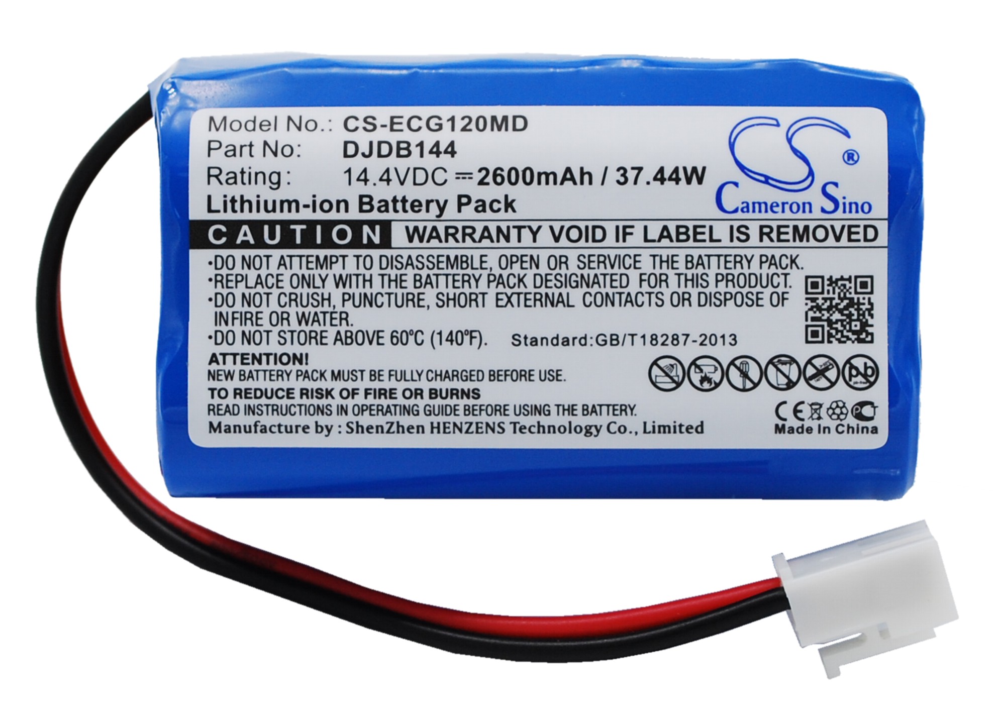 Cameron Sino CS-ECG120MD Napětí 14.4V Li-ion 2600mAh modrá - neoriginální