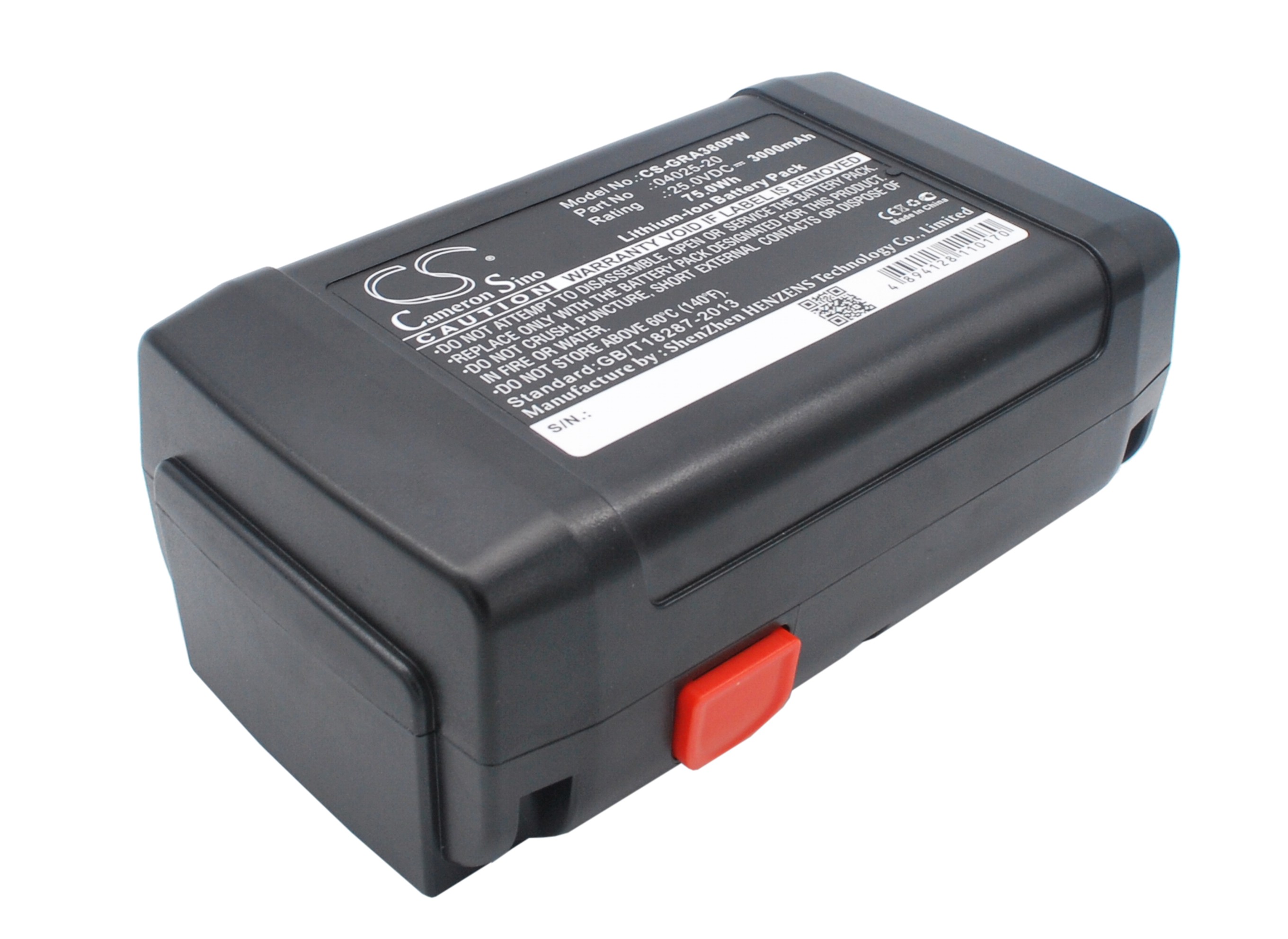 Cameron Sino CS-GRA380PW 25V Li-ion 3000mAh černá - neoriginální